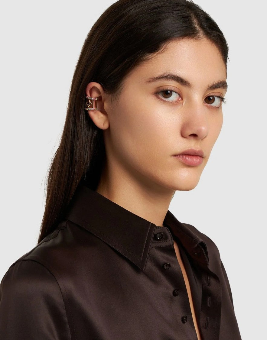 Burberry Tb Pave Logo Earcuff