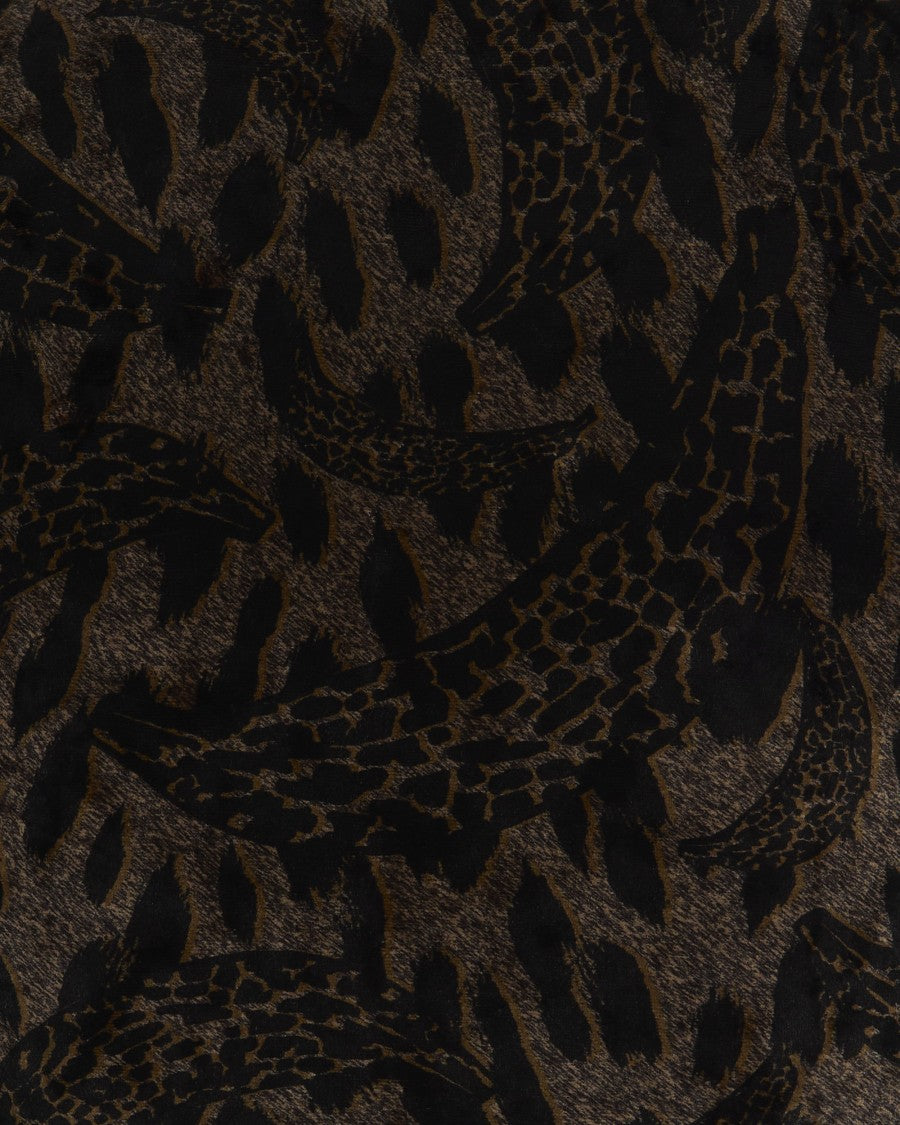 Fiorucci Brown Banimalier Velour Crop Top