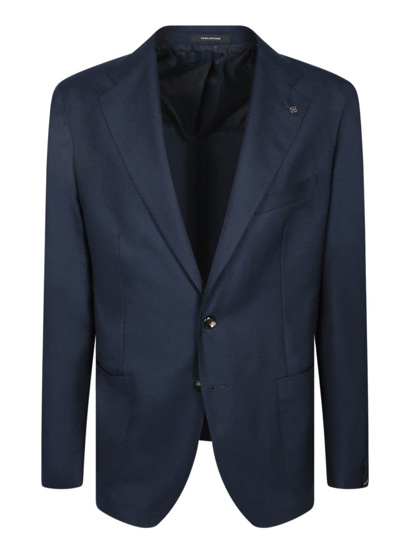 Tagliatore Single-Breasted Cashmere Jacket With Buttoned Cuffs