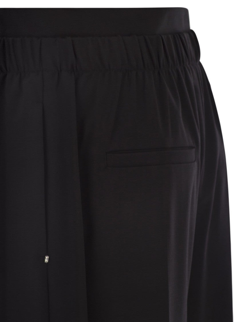 Sportmax Quito - Wide-Leg Trousers In Stretch Wool