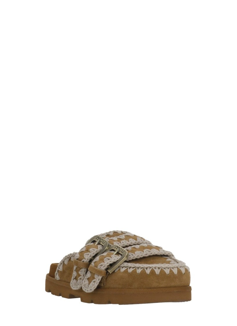 Mou Brown Low Bio Suede Loafers
