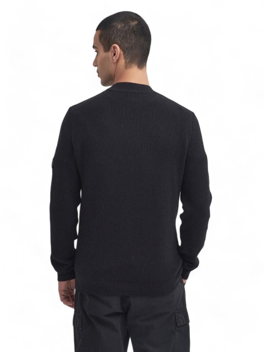 Barbour Crawley Crew Neck Jumper In Soft Wool-Cotton Blend