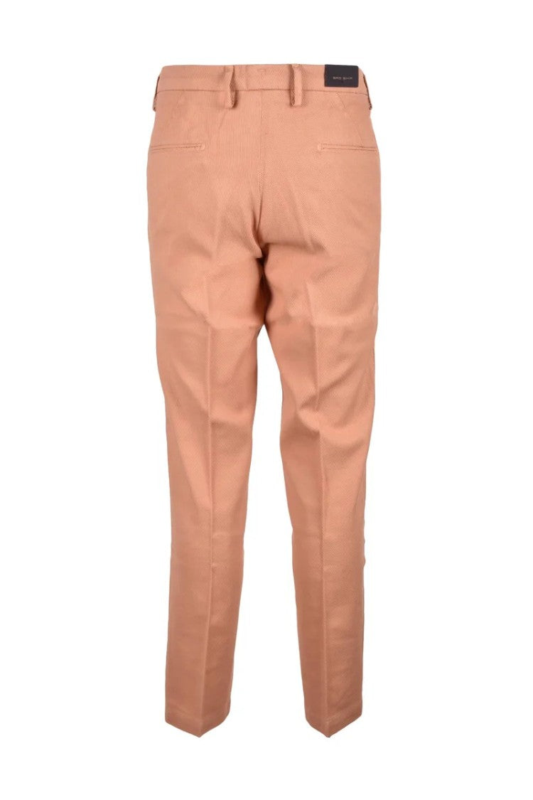 Bro Ship Slim Fit Cotton Blend Trousers With Functional Pockets