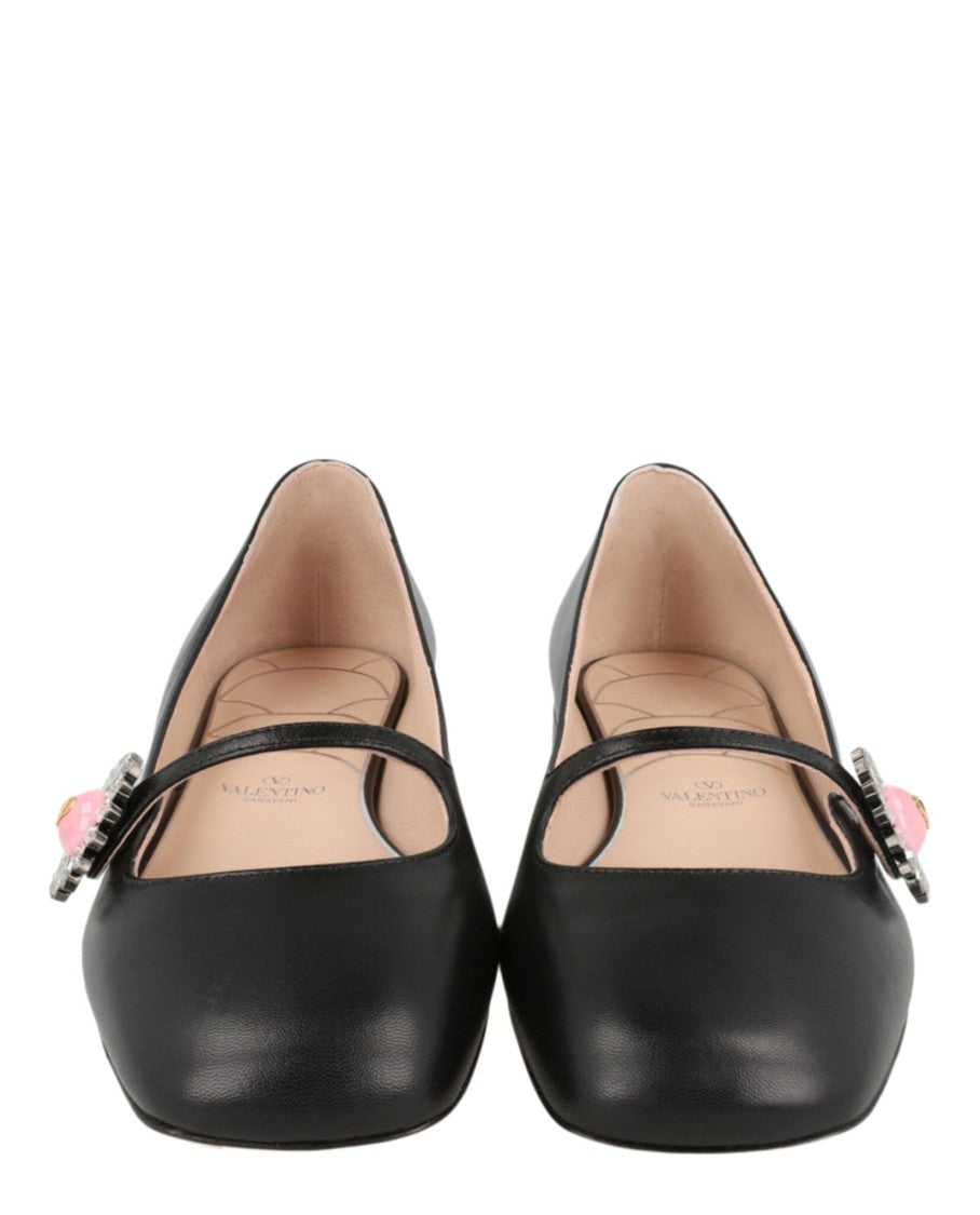 Valentino Preshoes Crystal Daisy Mary Jane Ballet Flats