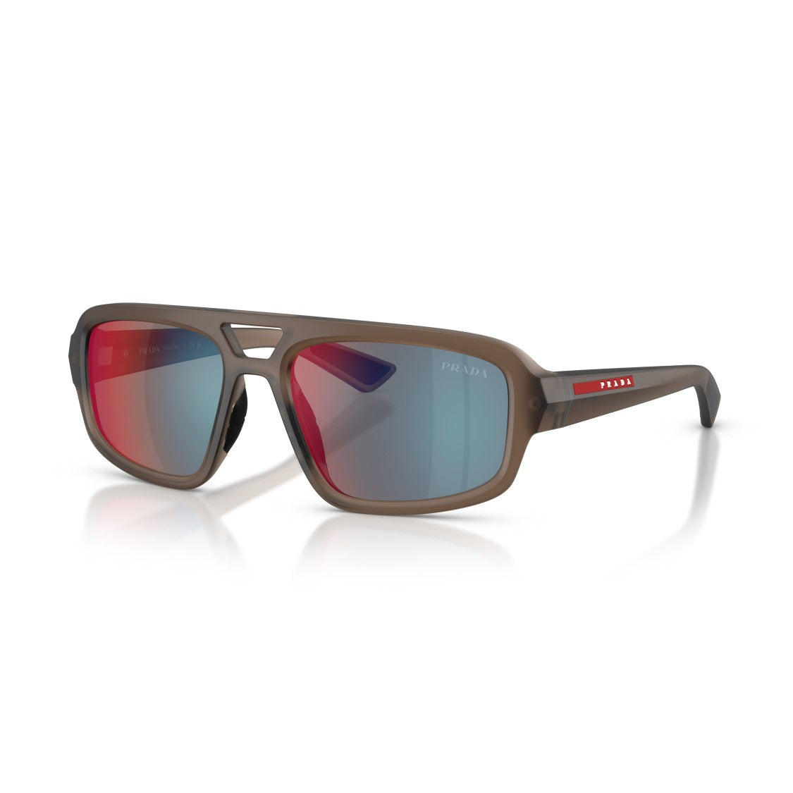 Prada Linea Rossa 0Ps B11su Rectangular Brown Frame Sunglasses