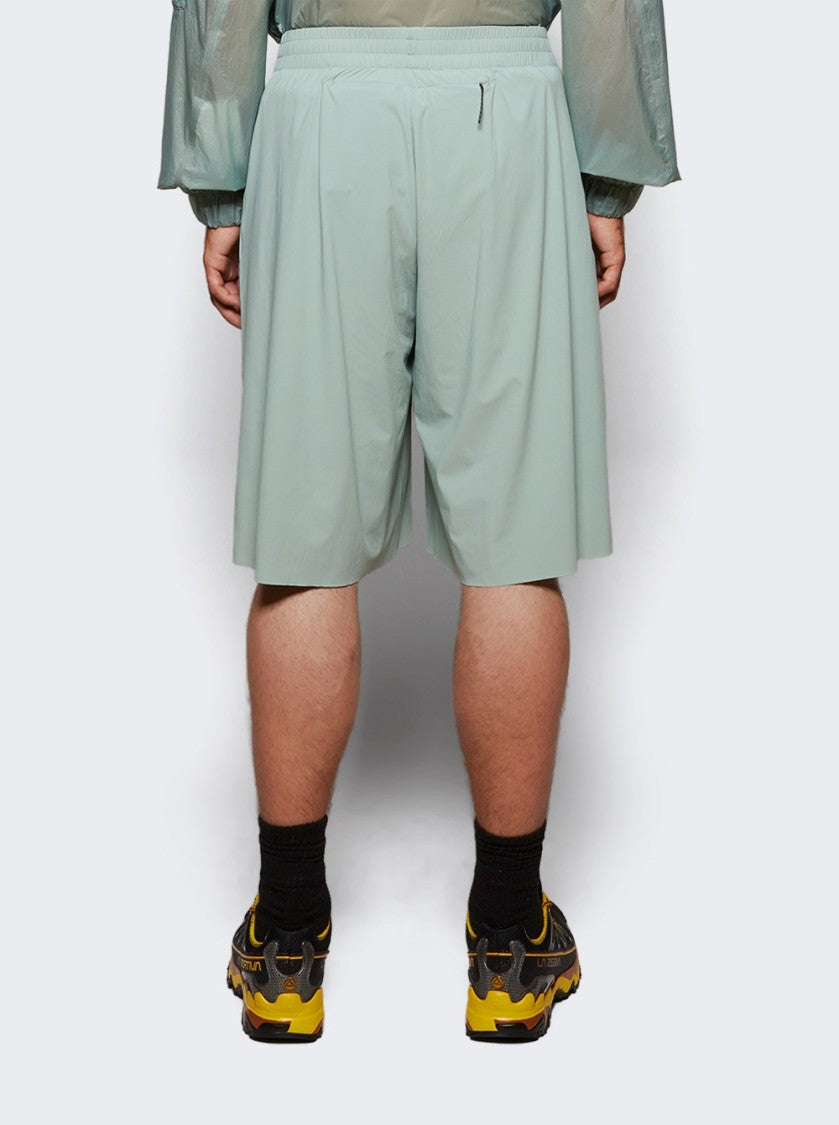 Mm6 By Maison Margiela Regular Fit Jadeite Sports Shorts With White Stitch Detail