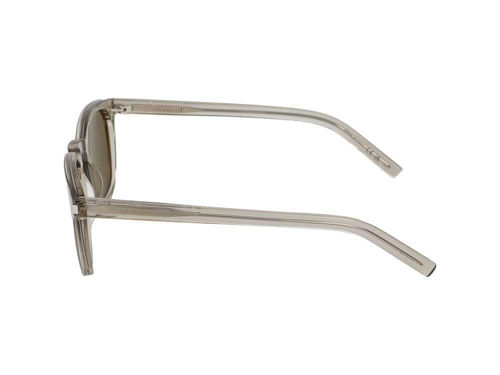 Saint Laurent Beige Translucent Acetate Square Sunglasses