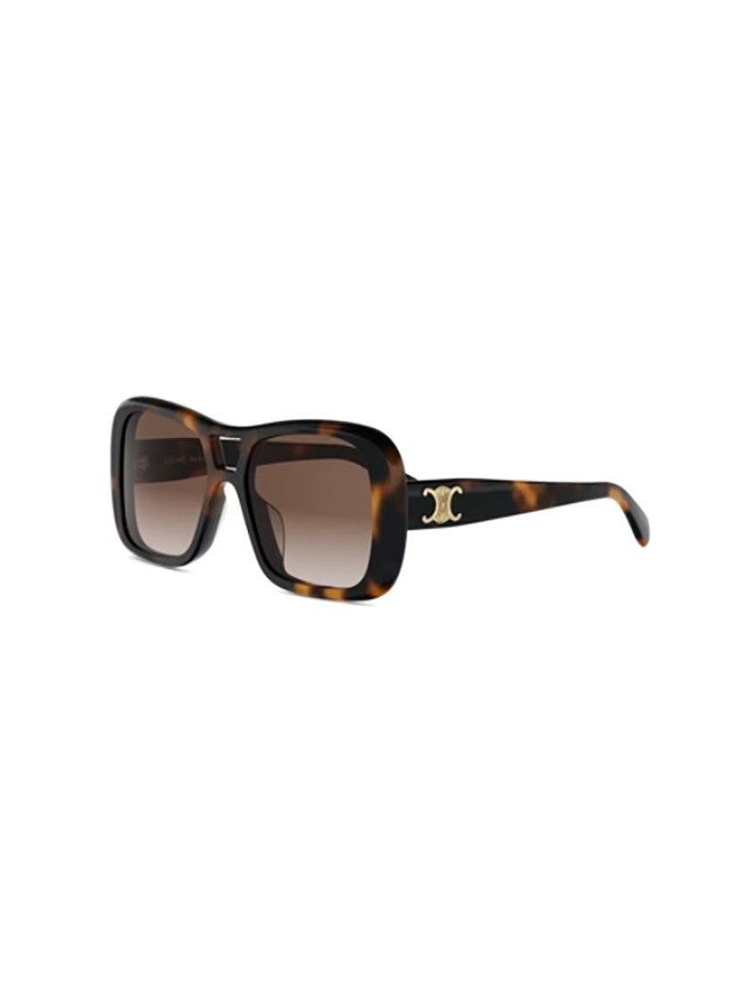 Celine Cl40331u Rectangular Tortoiseshell Gradient Sunglasses