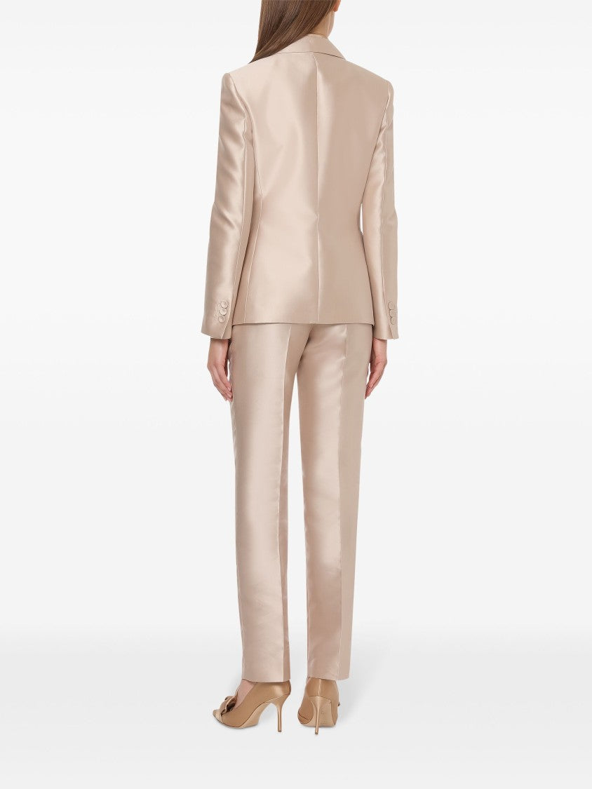 Alberta Ferretti Tailored Mikado Trousers With Lustrous Finish