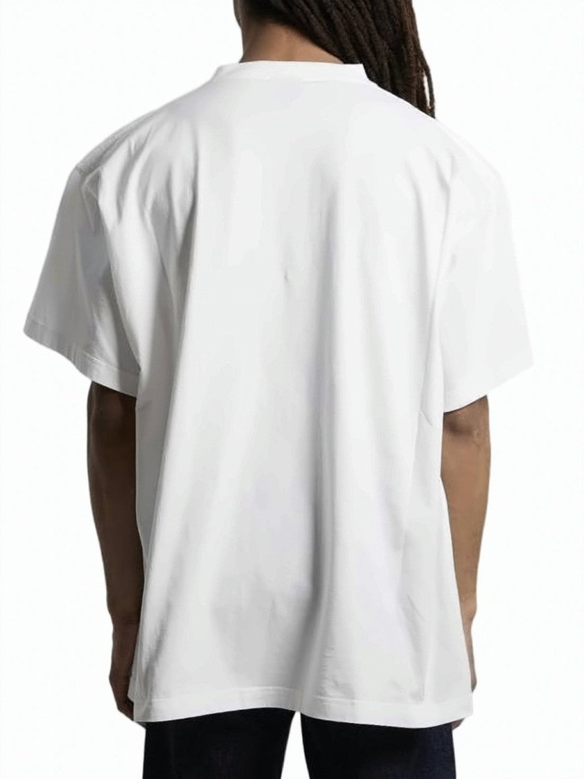 Balenciaga Loose-Fitting T-Shirt With Distinctive Blue Graphic Print