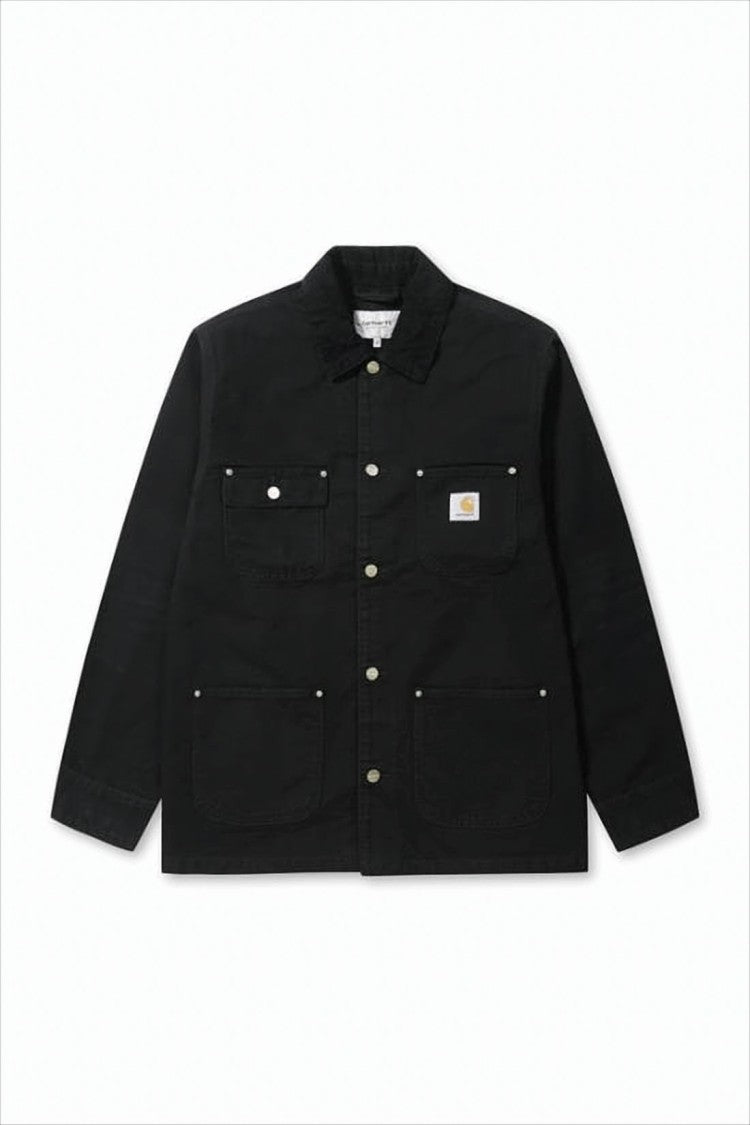 Carhartt Wip Button-Up Black Leroy Chore Coat