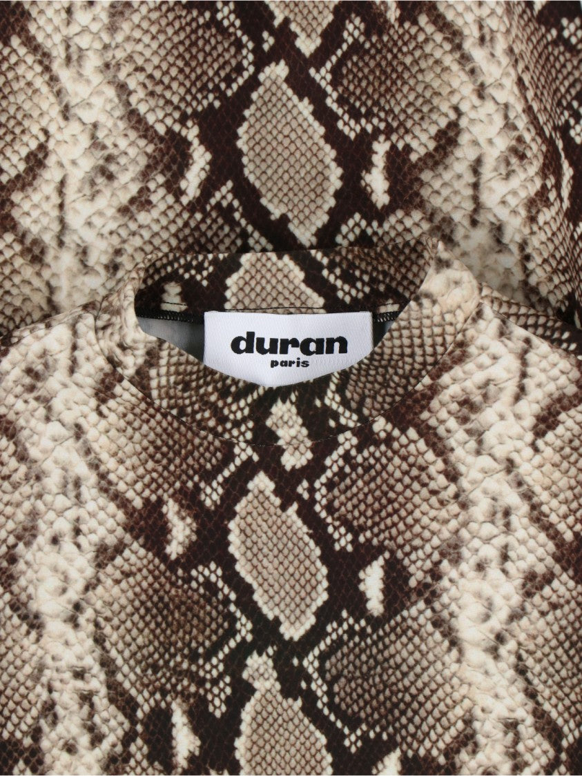 Duran Lantik Snake Print Top – Brown