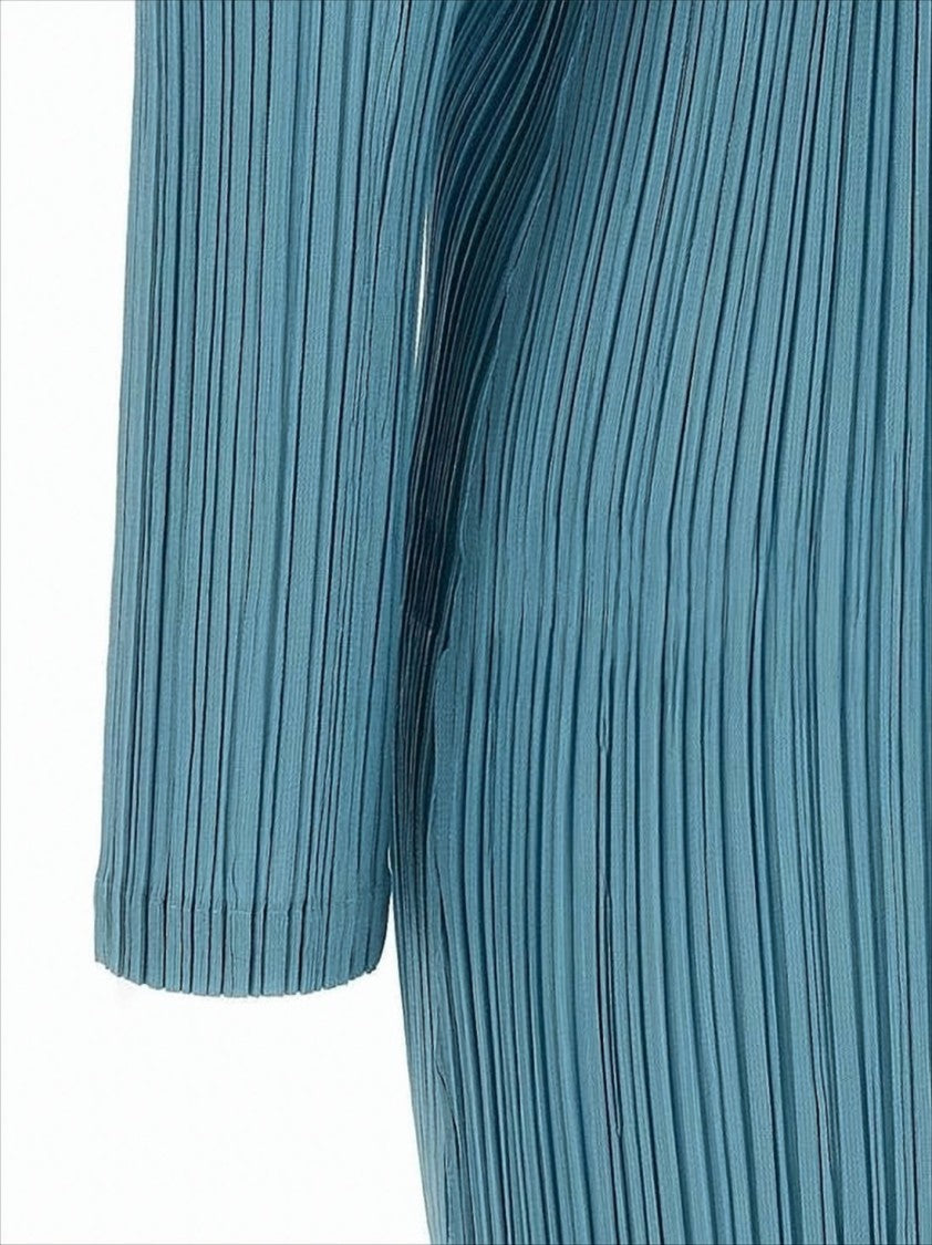Pleats Please Distinctive Midi-Length Dress With Pleated Texture