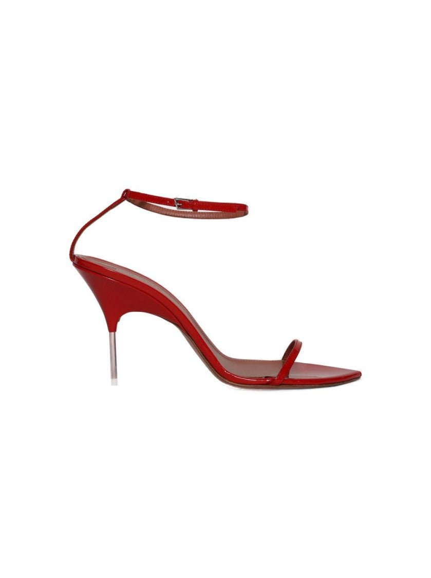 Amina Muaddi Bruna Sandal Red Patent Leather