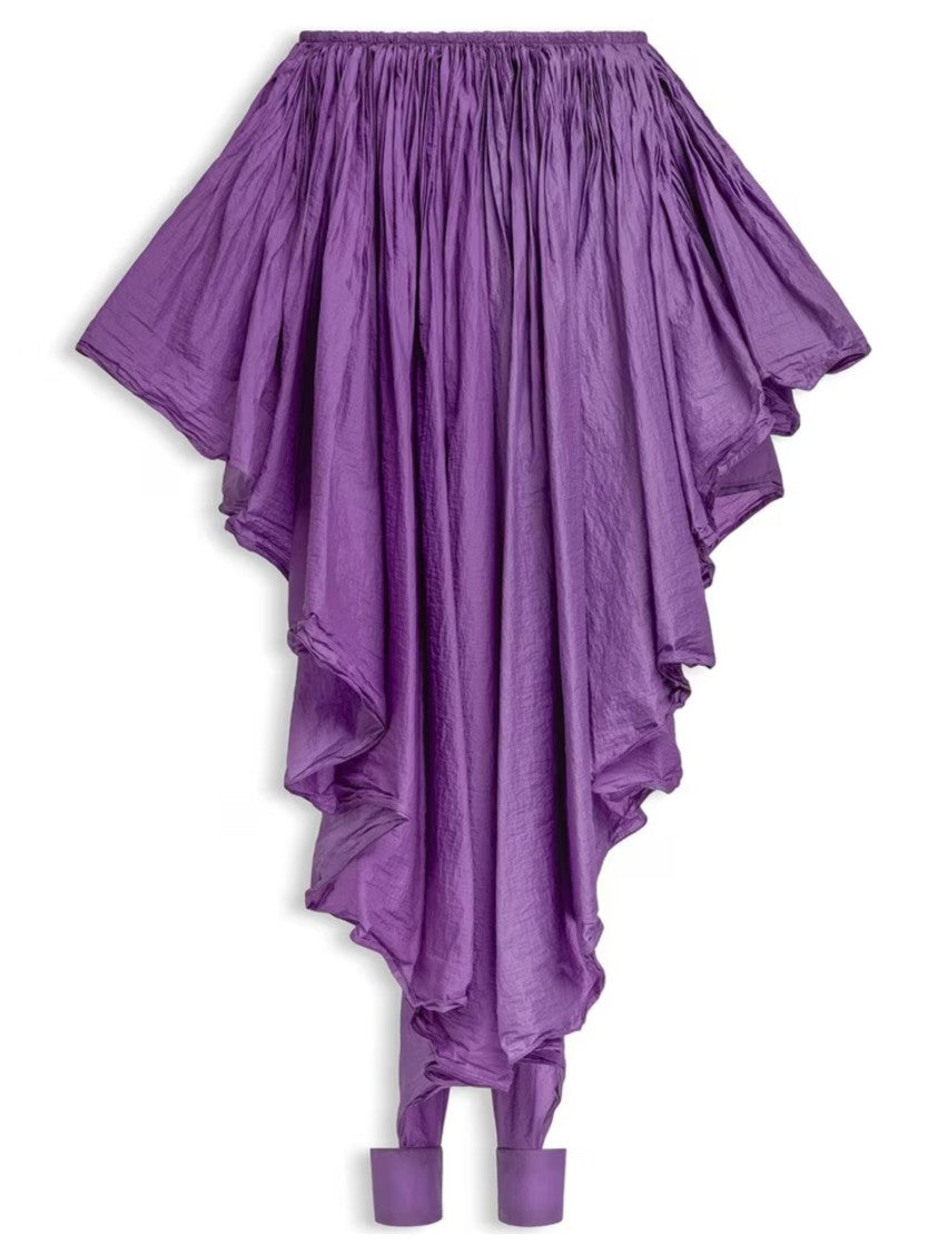 Alaïa Violet Voluminous Asymmetrical Maxi Skirt