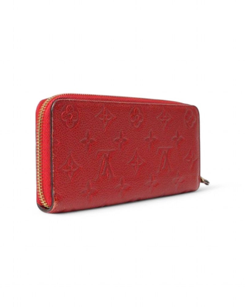 Louis Vuitton Clemence Empreinte Red Wallet