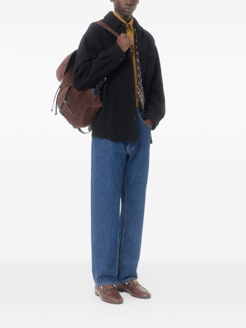 Valentino Garavani Antibes Structured Suede Backpack