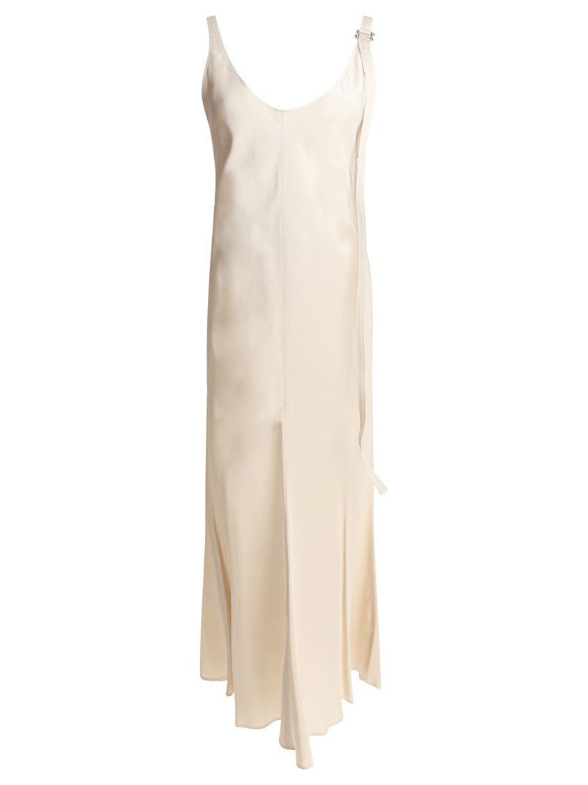 Max Mara Beige Sleeveless Dress With Adjustable Straps