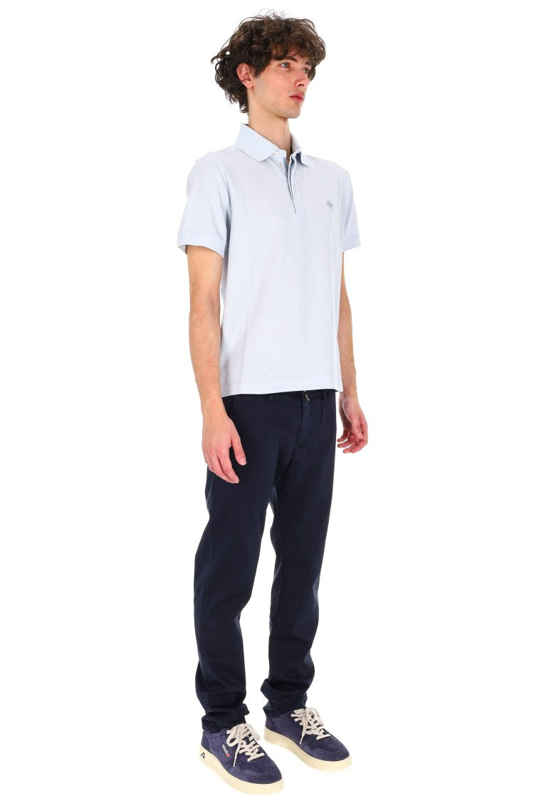 Jacob Cohen Light Blue Piquet Cotton Polo Shirt