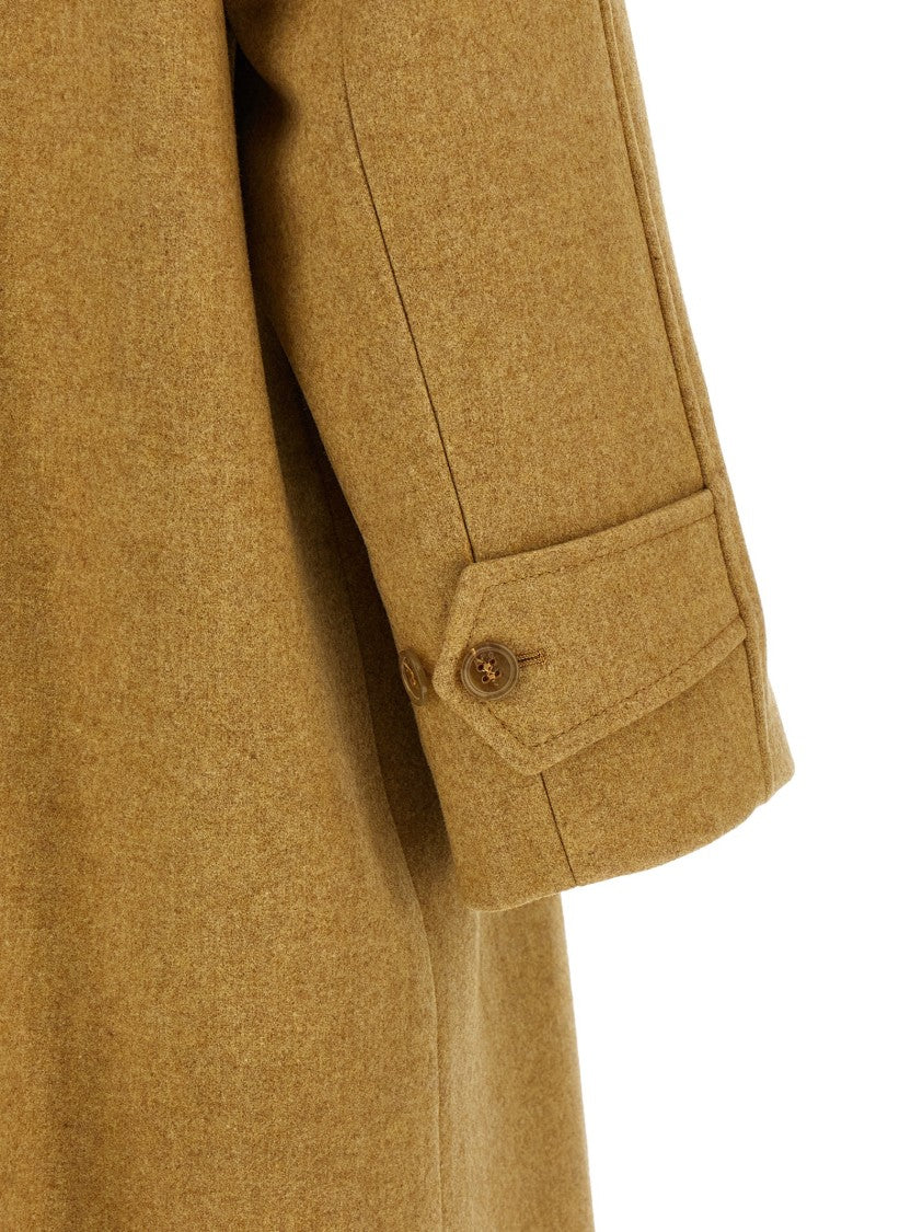 A.P.C. Long Virgin Wool Coat With Removable Features