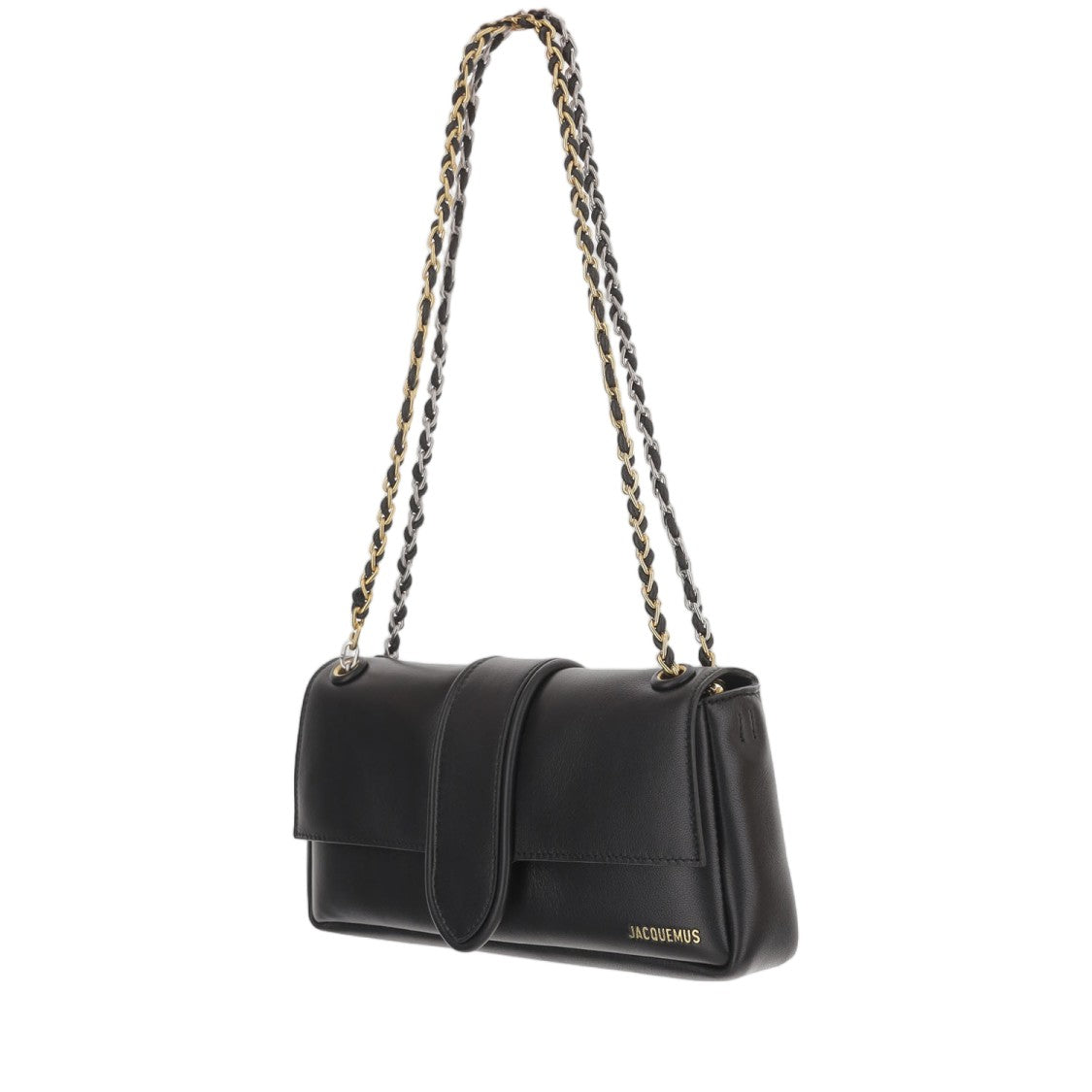 Jacquemus Nappa Leather Flap Bag With Chain And Leather Handle
