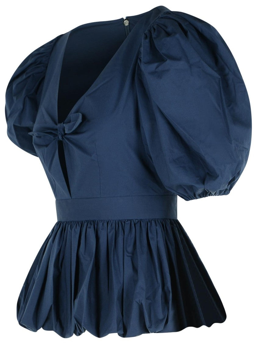 Rotate Dark Blue Cotton Blouse
