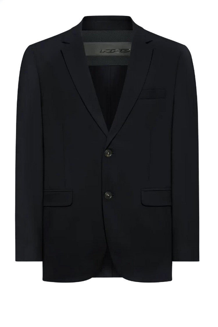Rrd Black Tailored Polyamide Classic Lapel Blazer