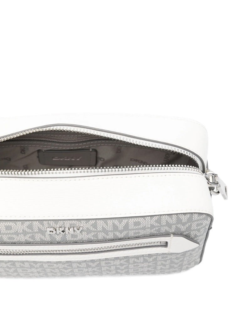 Dkny Rectangular Logo Pattern Shoulder Bag With Adjustable Strap