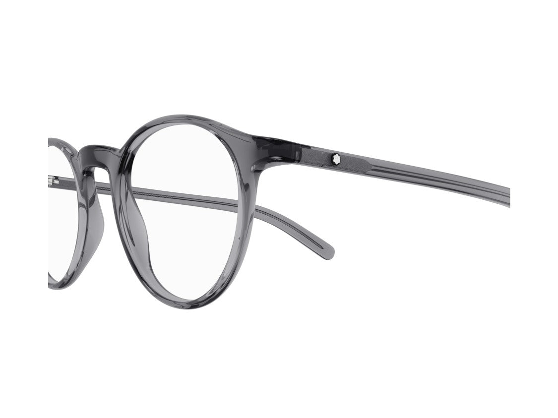 Montblanc Mb0329o Grey Translucent Acetate Round Frame Sunglasses