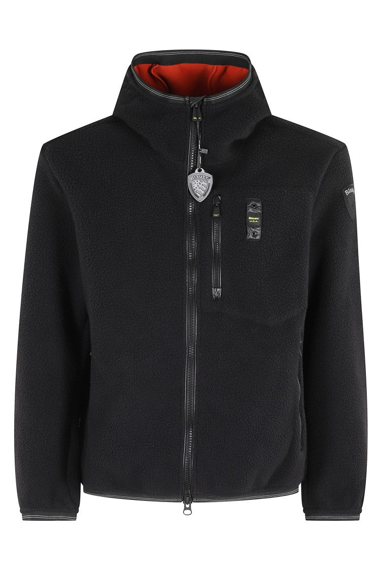 Blauer Alleghany Textured Black Fleece Jacket