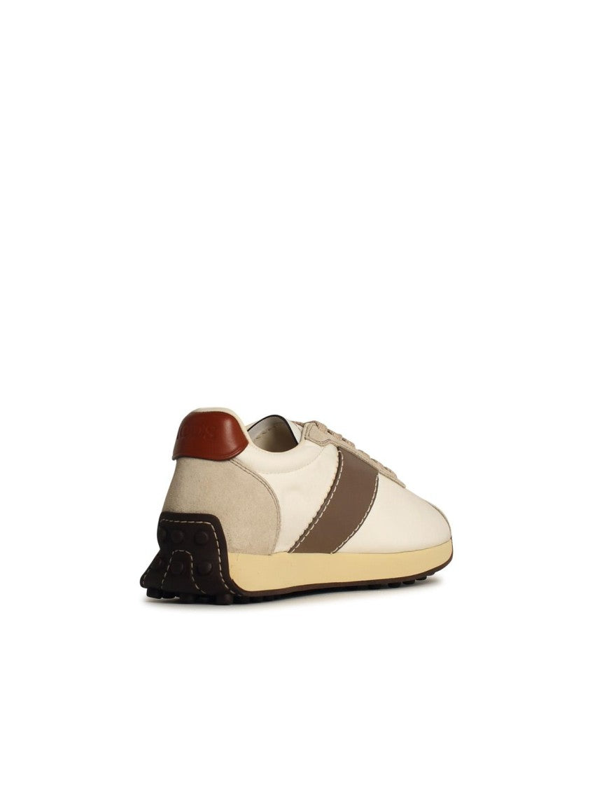 Tod's T Vintage' Beige Leather Blend Sneakers