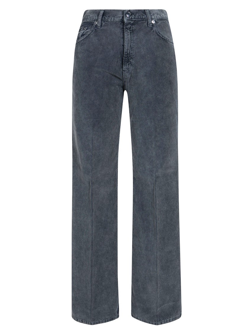 Haikure Clara Velvet Pier High-Waisted Corduroy Wide-Leg Pants