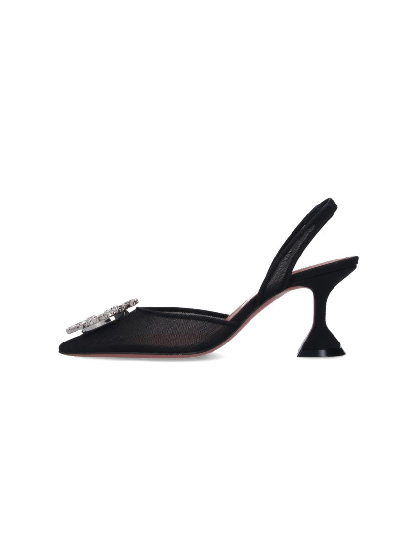 Amina Muaddi "Begum" Slingback – Black