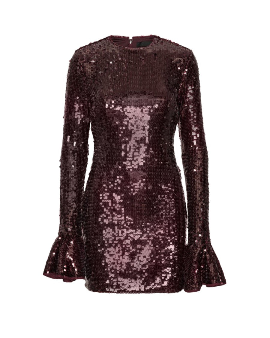 Rotate Burgundy Sequined Short Dress