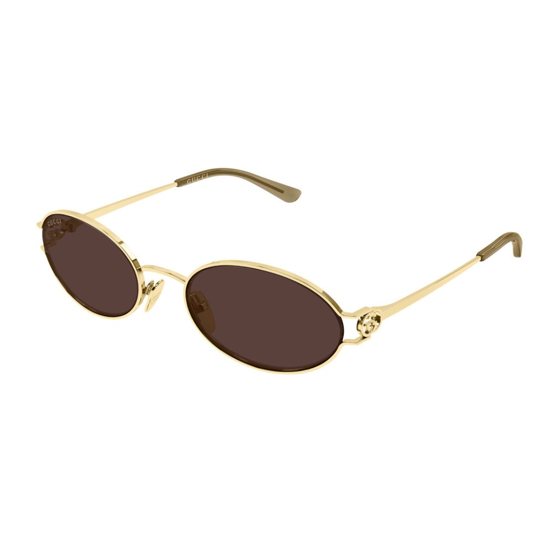 Gucci Gold Linea Sign Gg2233s Oval Sunglasses
