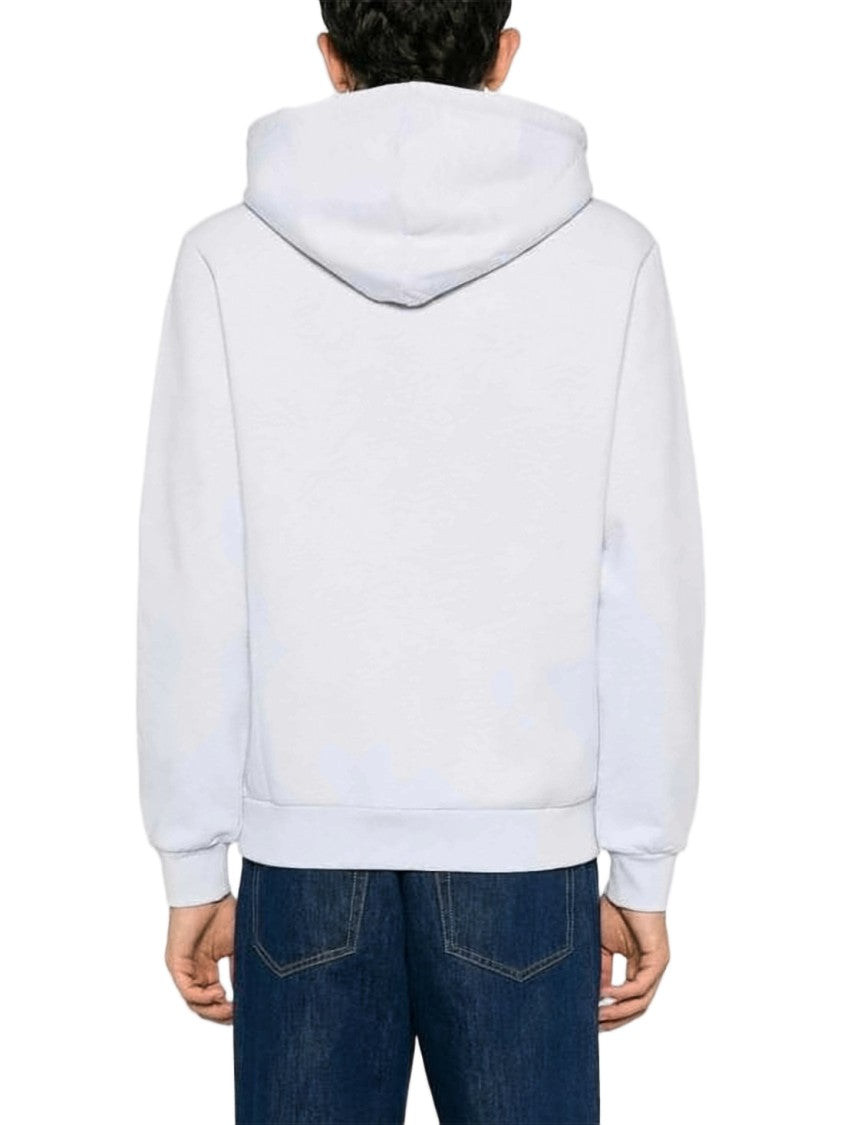 A.P.C. Light Grey Pullover Hoodie With Drawstring Detail