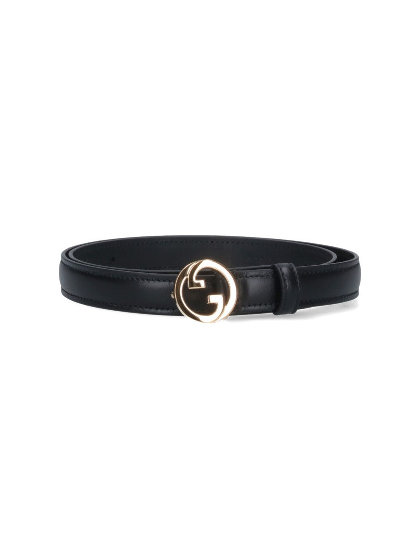 Gucci "Blondie" Slim Belt – Black