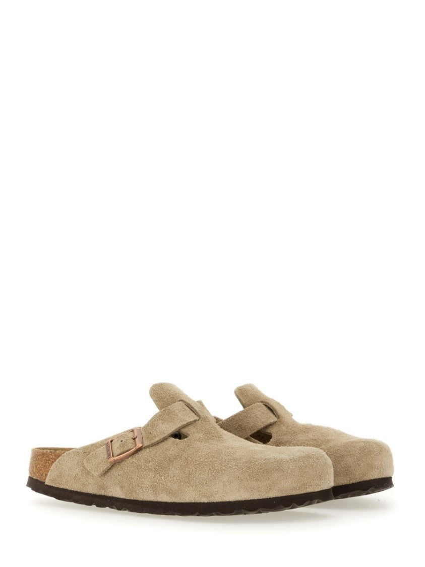 Birkenstock Suede Mule Boston With Adjustable Strap
