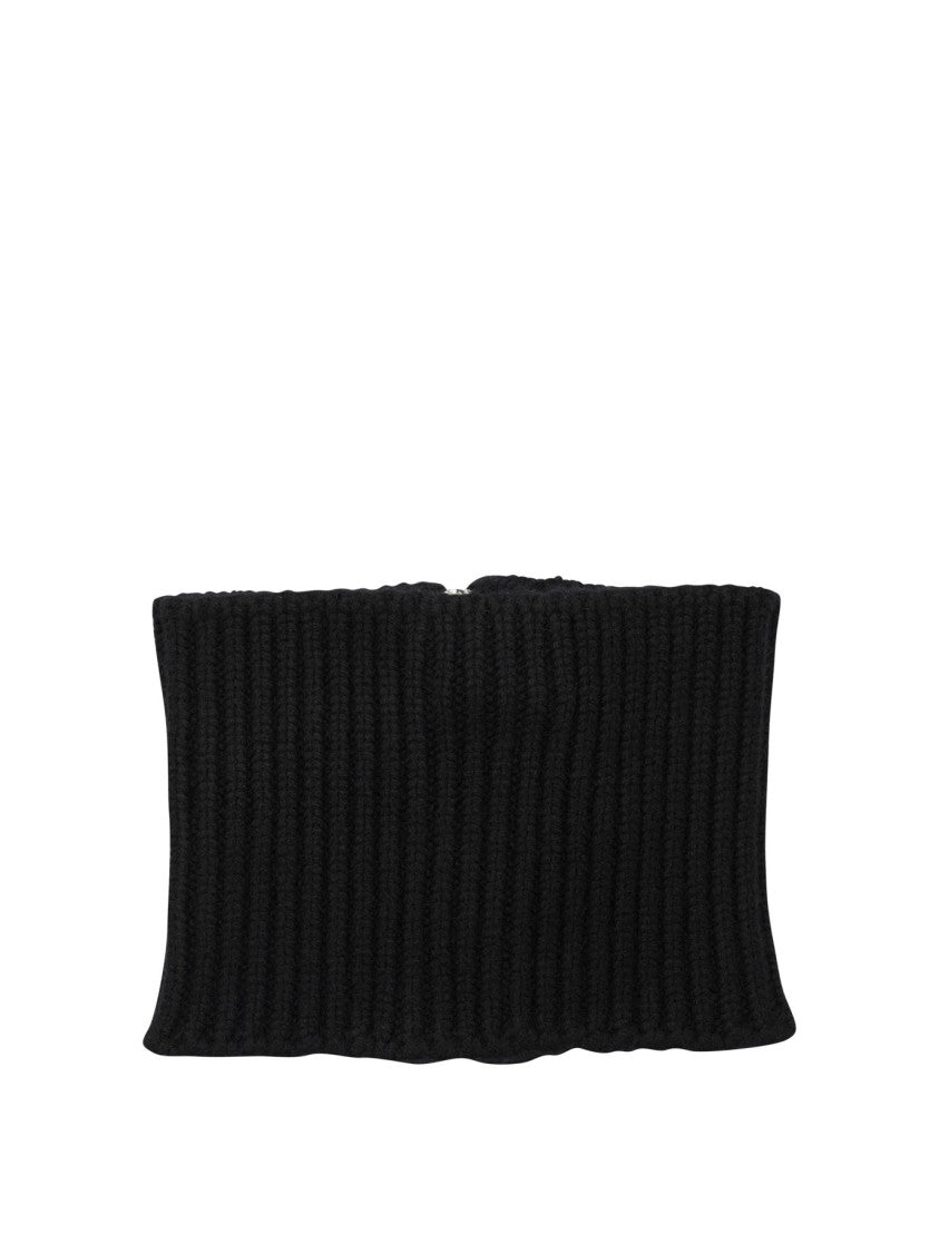 Sa Su Phi Ribbed Cashmere Scarf With Zip Closure And Textured Finish