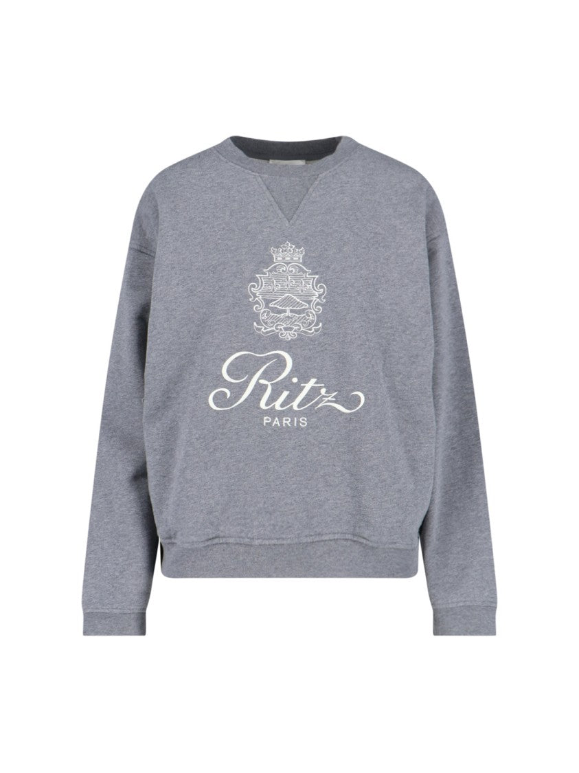 Frame 'Ritz' Crewneck Sweatshirt – Grey & Navy
