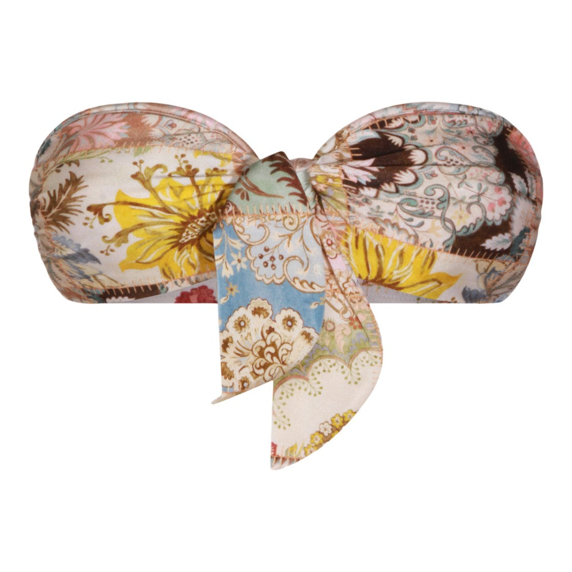 Zimmermann Strapless Bandeau Top With Floral