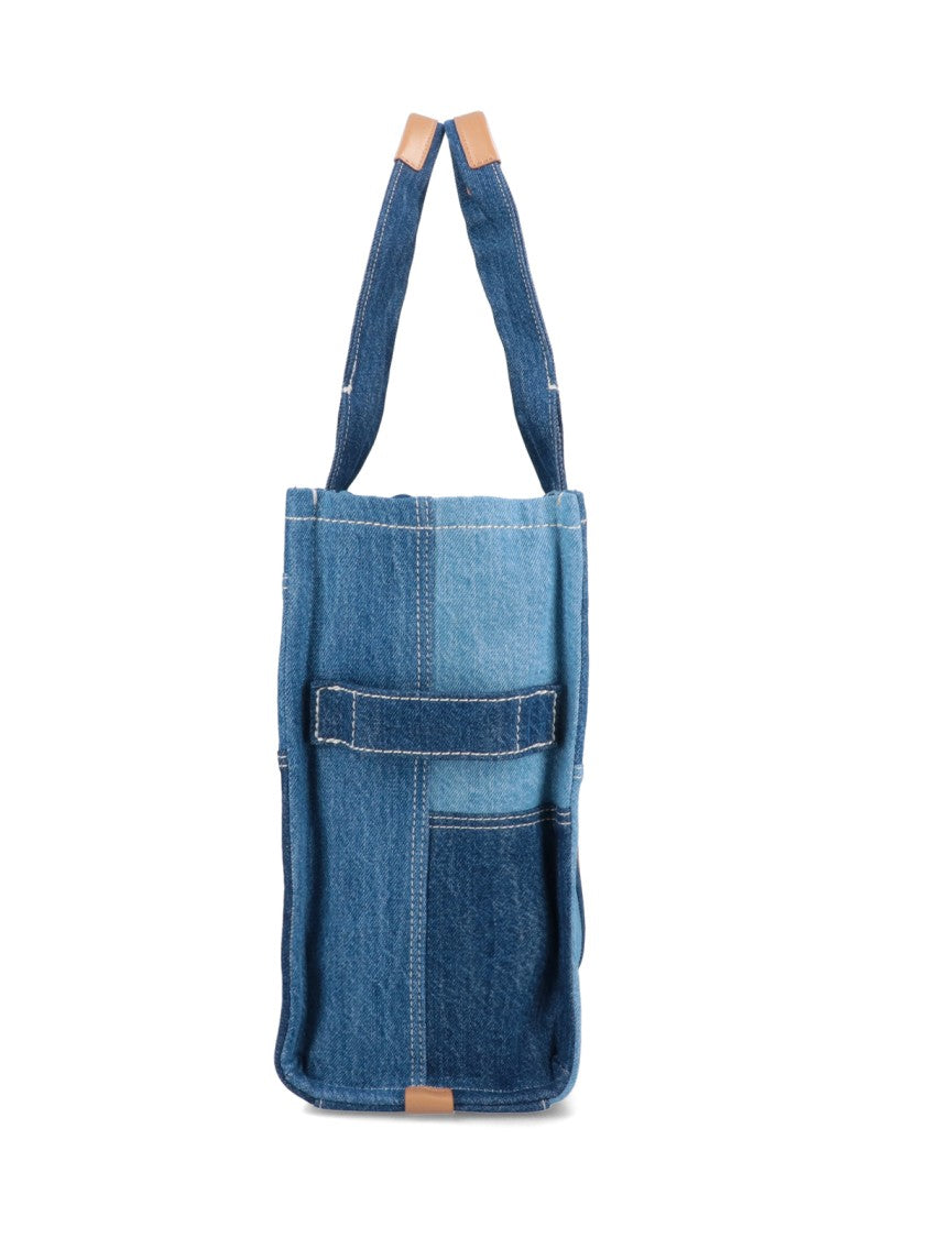 Marc Jacobs "The Denim Tote" Large Tote Bag – Blue