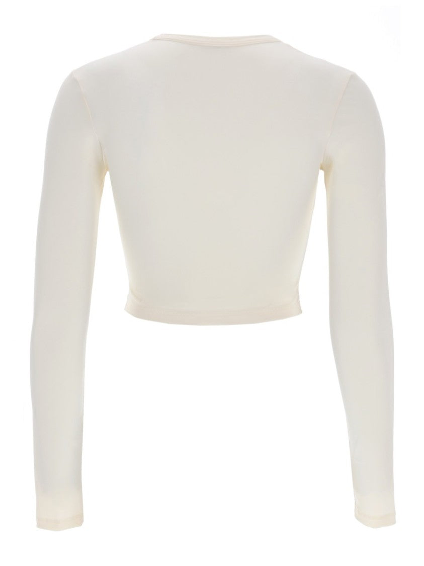 Jil Sander Fitted Cropped Polyamide-Blend Long Sleeve Top