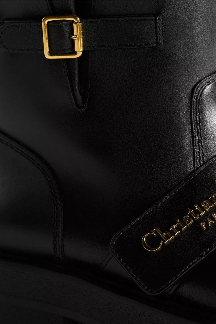 Dior Black Chunky-Sole Calfskin Ankle Boots