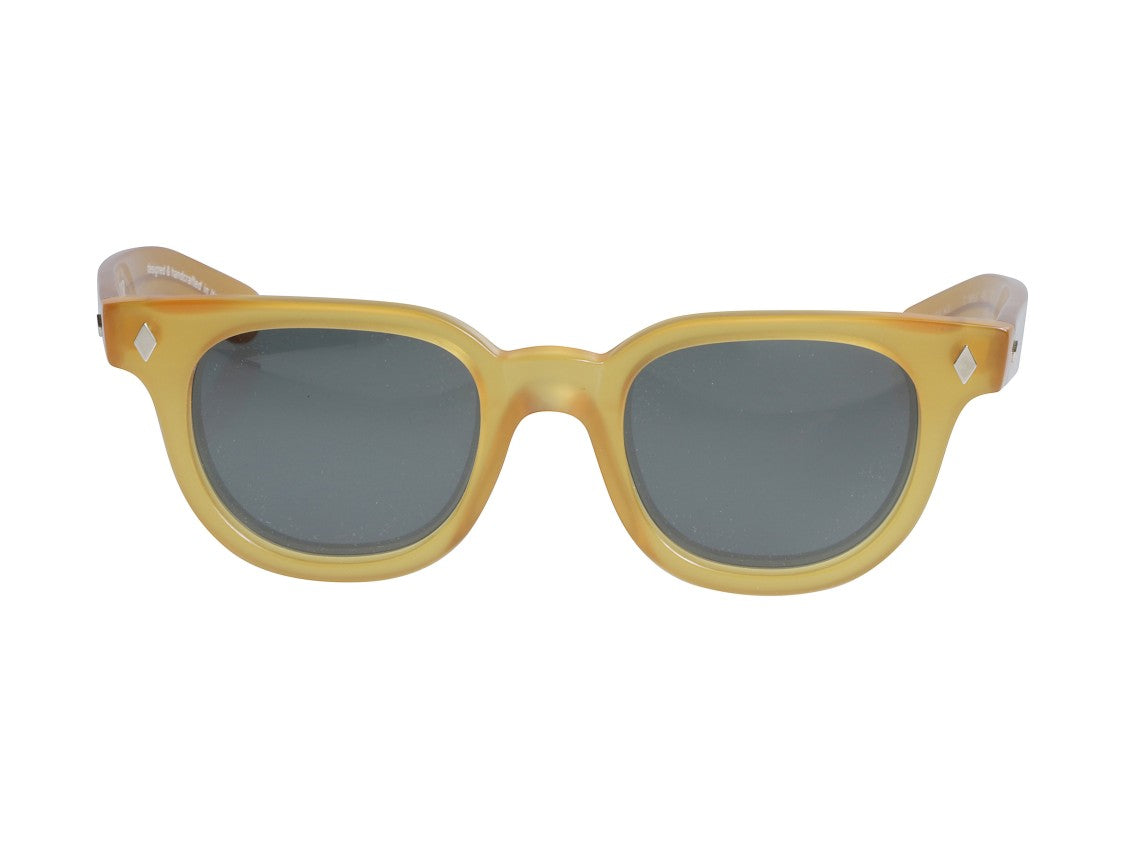 Kador Translucent Amber Orbit Diamond Accent Sunglasses