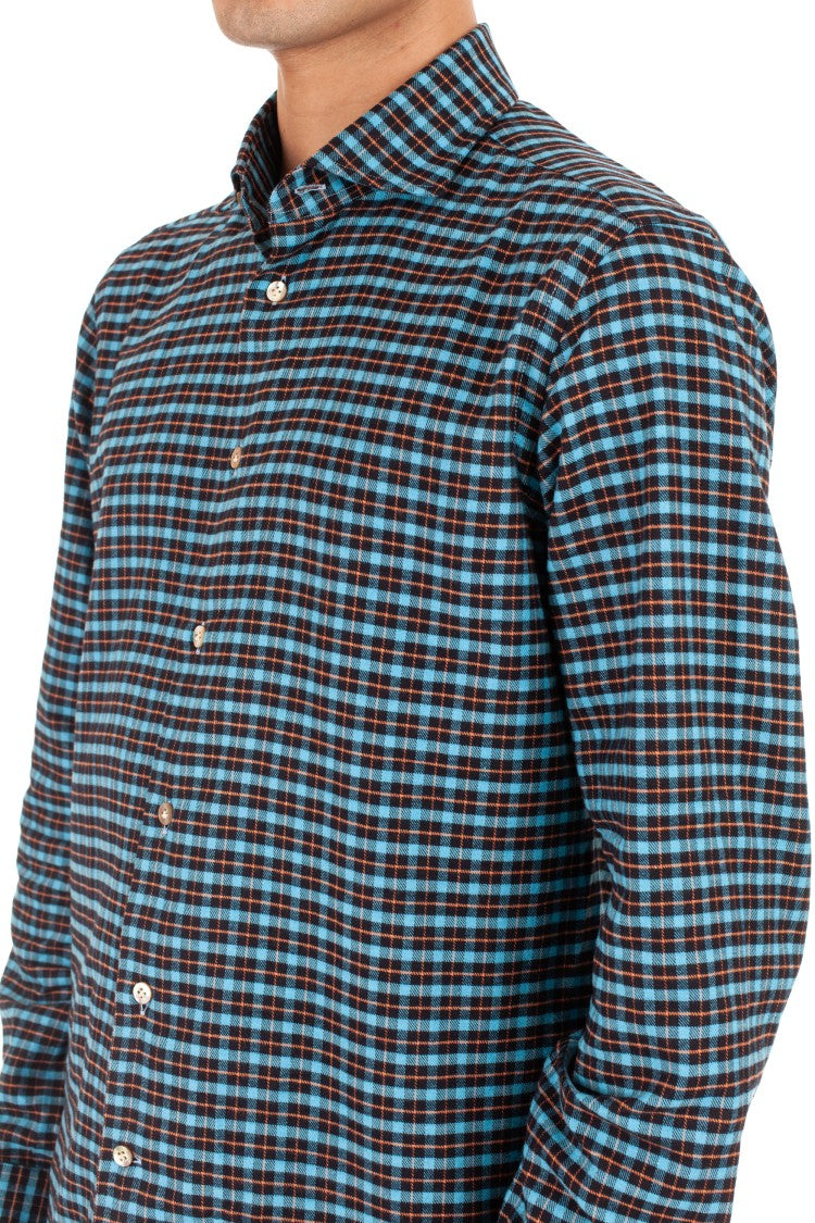 Borriello Micro Check Flannel Shirt