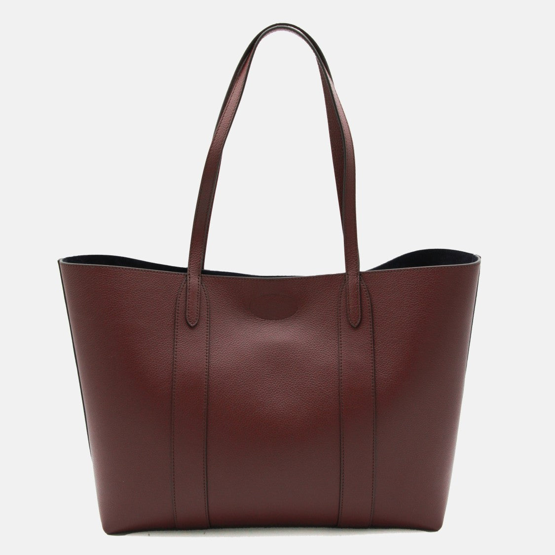 Mulberry Textured Leather Tote Bag With Gold-Tone Turn-Lock Closure