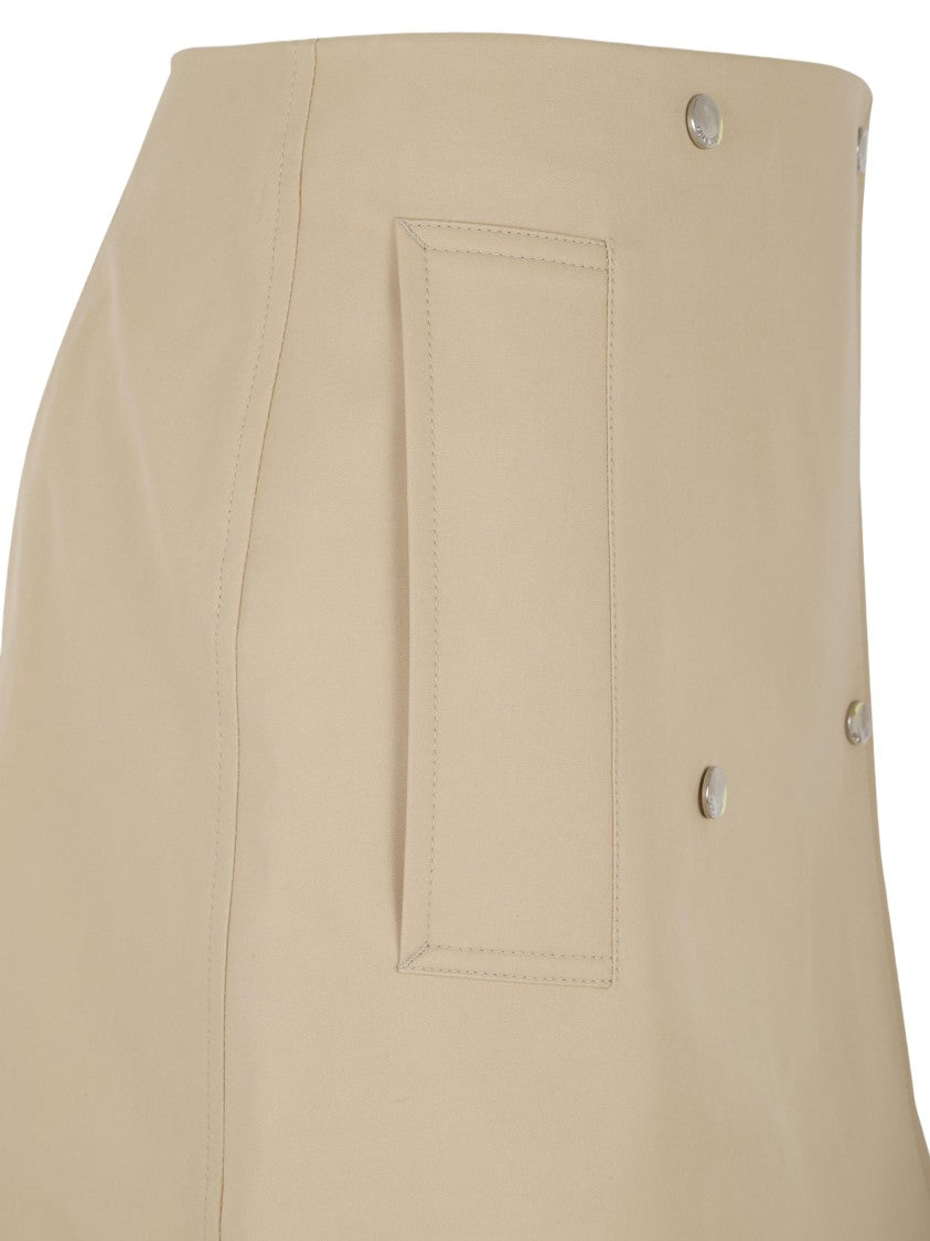 Burberry Asymmetrical Brown Cotton Mini Skirt