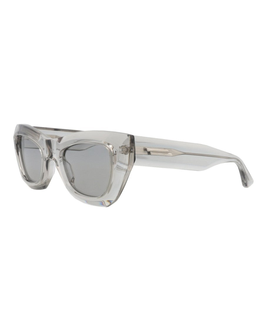 Bottega Veneta Cat Eye-Frame Sunglasses In Translucent Grey Recycled Acetate