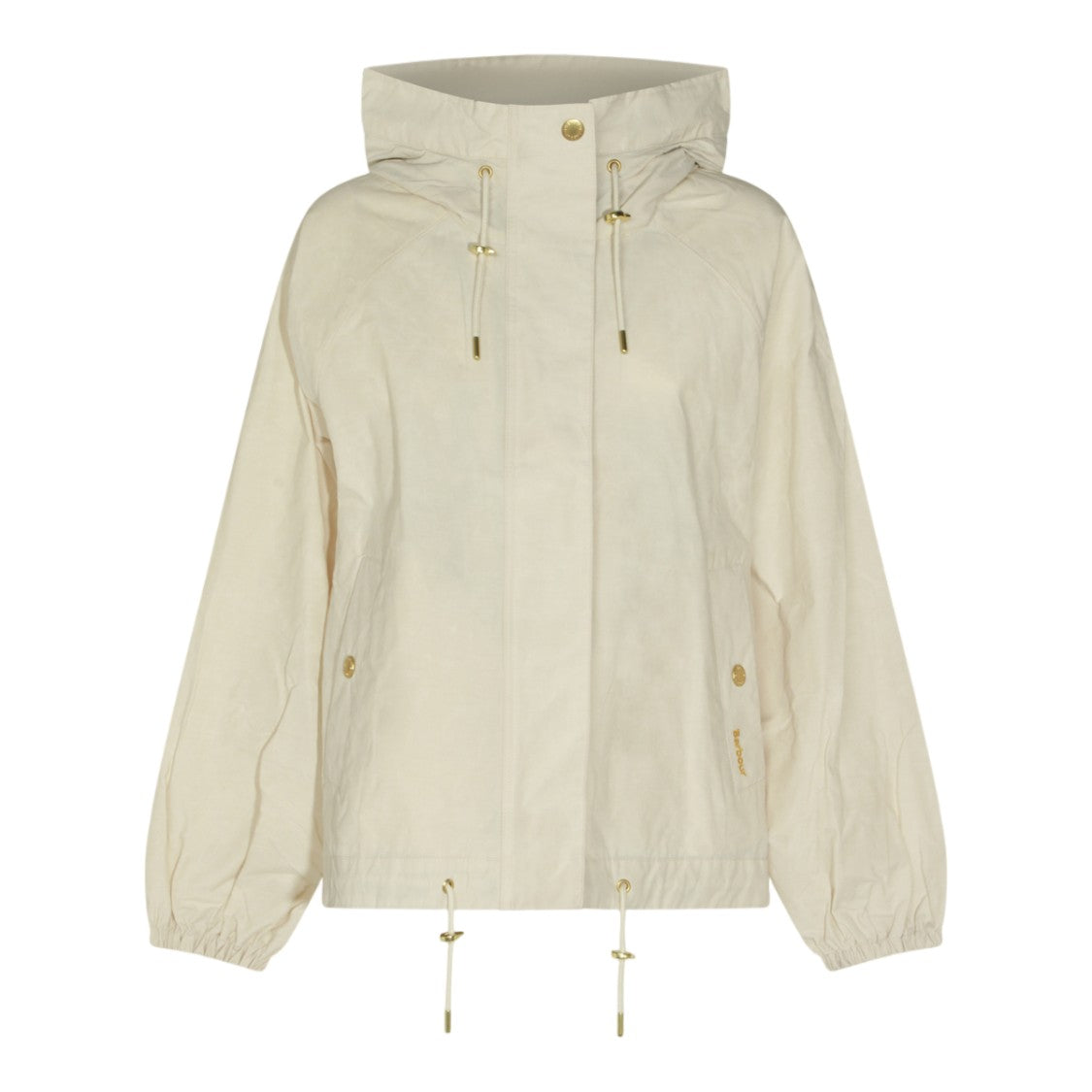 Barbour Minimalist Hooded Jacket With Gold-Tone Accents